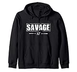 Savage AF Regalo salvaje para hombres mujeres chicas Savage Sudadera con Capucha