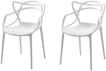 Amazon.co.jp: ダイニングチェア 2脚セット 白 新品 完成品ホワイト