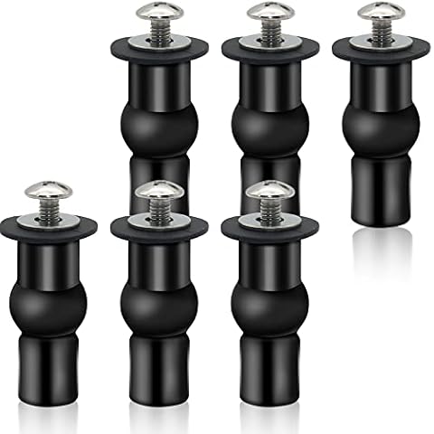 Toilet Seat Screws, 6 Packs Toilet Seat Fittings Universal Toilets Seats Hinges Expanding Rubber Top Nuts Screw Fixings Fix WC Blind Hole Fittings Cover