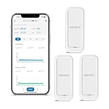 INKBIRD 温湿度計 3個セット Bluetooth 防水温度計 湿度計 高精度 電池付属 データロガー ワイヤレス 室内 屋外用 温度計 コンパクト アプリで温湿度管理 アラーム通知 グラフ記録 スマート外気温度計 ITH-11-B 3個