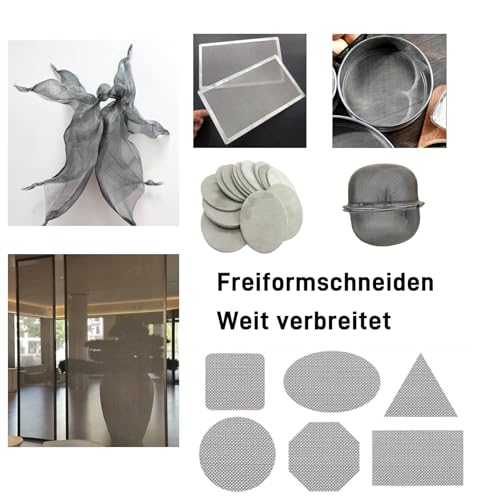 FORTSPANG Edelstahl Drahtgitter, Feinmaschiges Metallgitter (30 Mesh, 1mm Maschenweite) – Rostfreies Drahtgeflecht für Insektenschutz, Wühlmausgitter & Filtersieb,40CM x 200CM