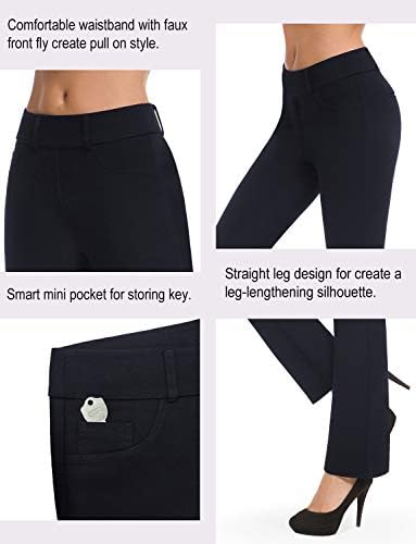 Stretch Straight Leg Dress Pants 