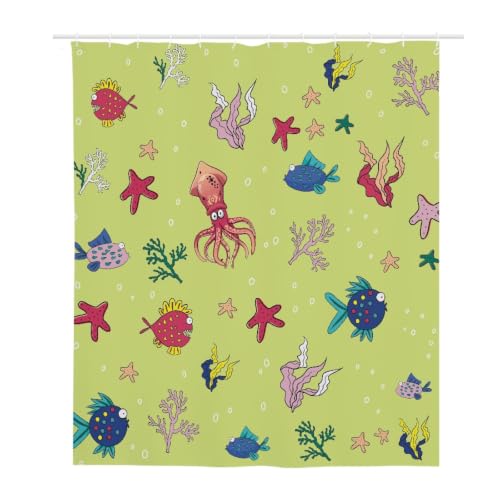 Rideau de douche tissu polyester 180x220 imperméable bleu jaune baignoire - 3