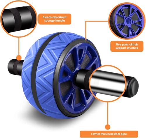 FK Sports Ab Roller With Large Knee Mat - Ab Roller Exercise Wheel for Abdominal & Core Strength - Ab Wheel for Home & Gym Fitness - Abs Roller Wheel for 360° Workout - Gym Equipment - Image 3