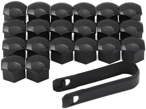 Wheel Stud Compatible with for A4 A3 A5 A6 A1 Q3 Q5 Q7 TT 20Pcs 17mm Car Wheel Hub Screw Cover Plastic Nut Bolt Caps Screw Decoration(color1)