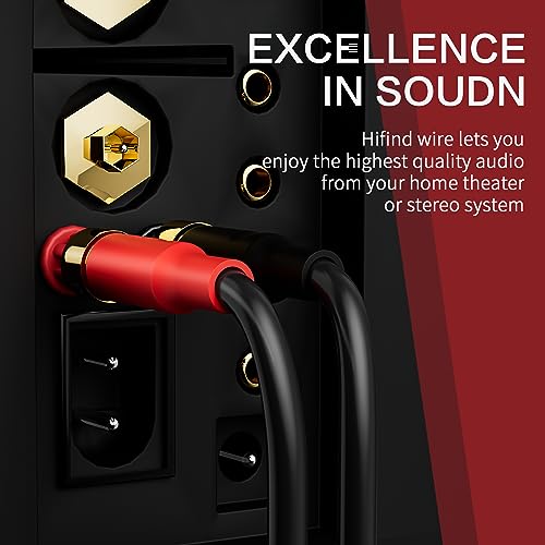 HiFind Speaker Cable Wire 40 Ft with Gold-Plated Banana Tip Plugs-UL CL3 Rated-Indoor&Outdoor&in Wall-Flexible-16 AWG Gauge Tinned Copper for Bi-Wire Bi-Amp HiFi Surround Sound-Black by HiFind - Image 5