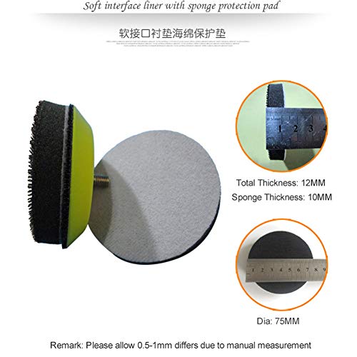 Interface pad éponge douce 75mm amortisseur pour disque de ponçage auto-adhésif x5