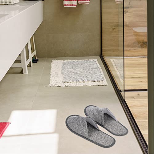 Yustery 4 Pares de Chinelos Simples Dobráveis de Viagem Domésticos Portáteis, Cores Sortidas, 29 x 1