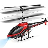 RC Helicopter - VATOS Remote Control Helicopter with Gyro and LED Light 3.5 Channel Alloy Mini Military Series Helicopter for Kids & Adult Indoor Micro RC Helicopter Toy Gift for Boys Girls
