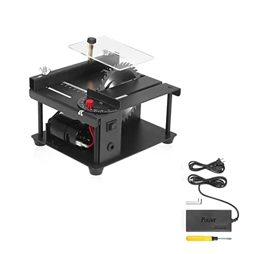 lifcasual Mini Table Saw Multi-Functional Mini Desktop Saw Cutting Set with Adjustable-Speed Saw Blade, 0°-90° Angle Adjustment, 110-240V, 35MM Cutting Depth, for DIY Woodworking Plastic Cutting