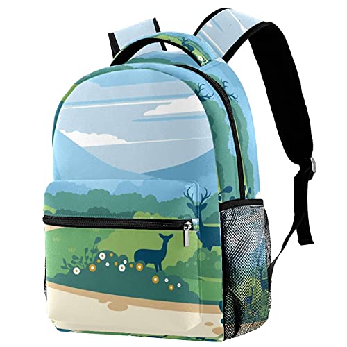Sac à dos ordinateur portable grande capacité motif brique pour ado