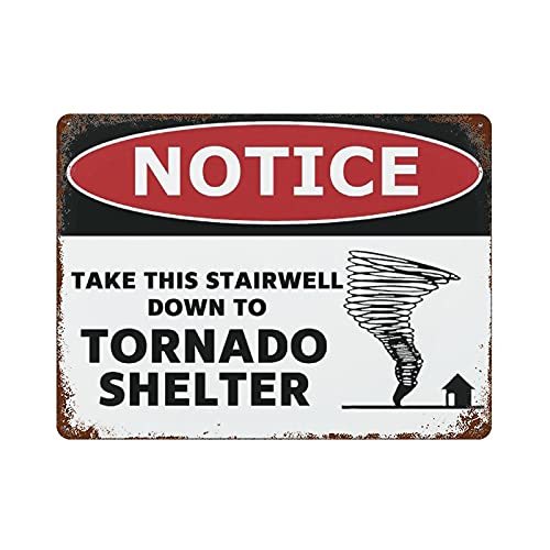 �A���~�Ŕ� Take This Stairwell Down to Tornado Shelter 30.5 cmx40.6 cm �p�[�\�i���C�Y ���^�� �u���L�Ŕ� �r���e�[�W �|�X�^�[ ���g�� �E�H�[���A�[�g �m�x���e�B �X�g���[�g�T�C�� ���� �o�[ 