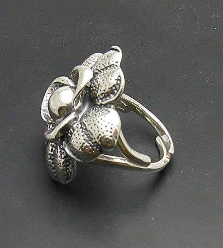 Bague en argent fleur 925 taille ajustable Empress R000767 - 4