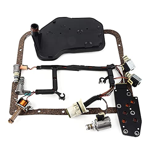 4L60E Refurbished Transmission Master Solenoid Kit with Harness Oil Case Washer TCC EPC PWM Shift 3-2 Harness for All GM 2003-2005 with Buick Rainier Cadillac 2003-up