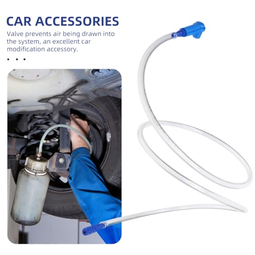 Image of UKCOCO 4.1Ft Brake Bleed Hose Kit with Valve for One-Person Brake Fluid Replacement and Automotive Bleeder Tool