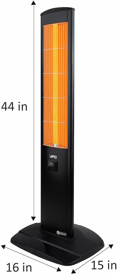 Calefactor Eléctrico Portátil Radiante 1500W 120V con Termostato miniatura 3