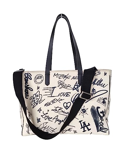 Miniatura 2 de Golden Goose Bolso De Compras De Hombro Correa De Tela 10283 Blanco Negro, Blanco Negro