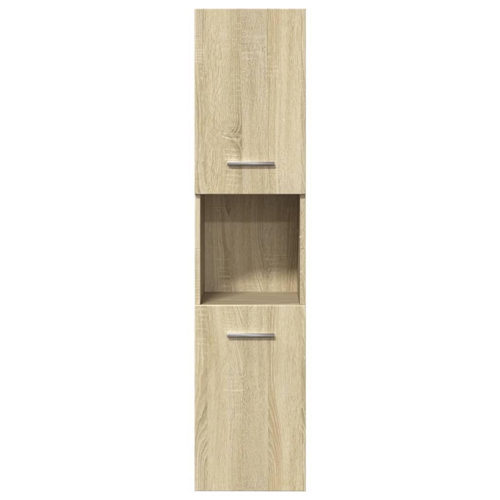 5-TLG. Badmöbel-Set Sonoma-Eiche Holzwerkstoff mit Waschbecken