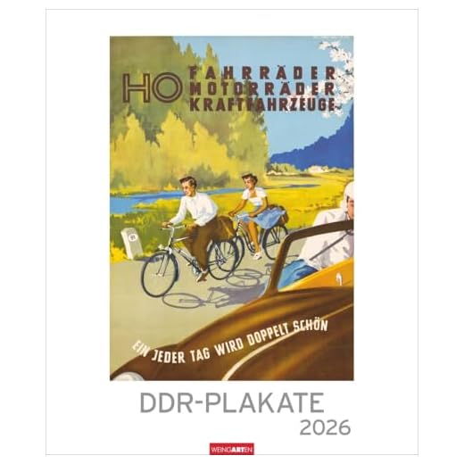 DDR-Plakate - Kalender 2026 - Weingarten-Verlag - Kunstkalender mit nostalgischer Plakatwerbung - 46 cm x 55 cm