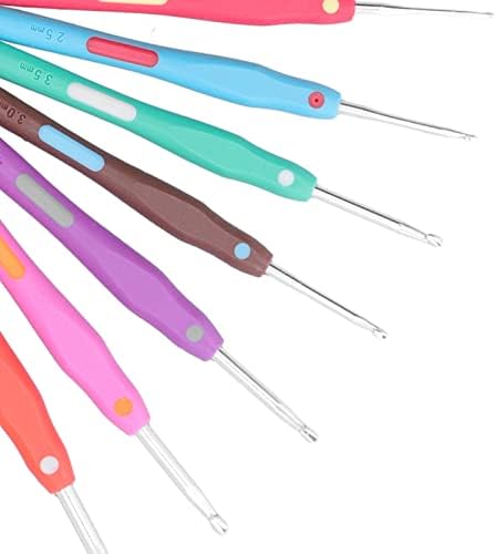 Jeanoko 9Pcs Crochet Hooks Set with Ergonomic Soft Handle for Easy Identification and Wide Application for Crochet Lovers — view 8