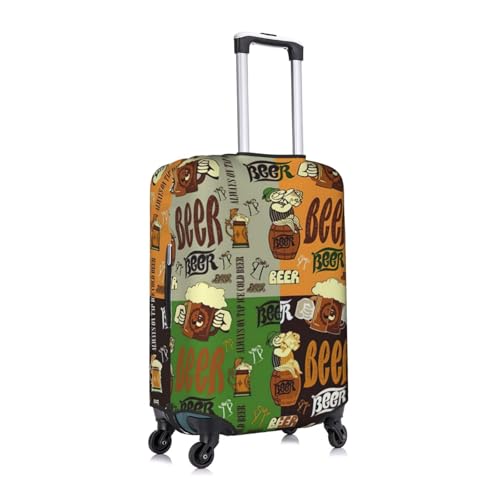 Beer Print Luggage Cover For Suitcases, Elastic Travel Bag For Luggage, Stylish Design2