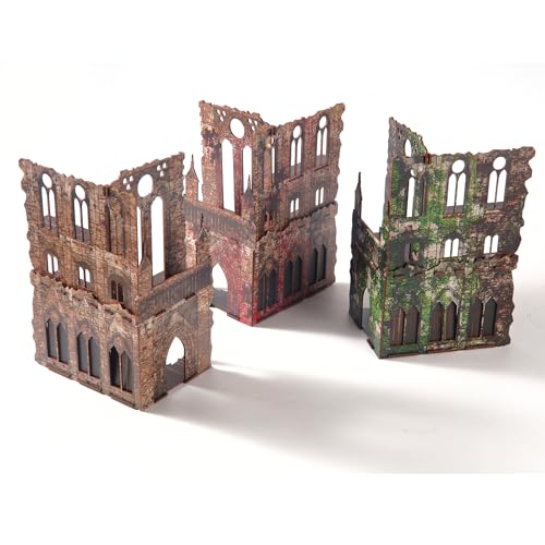 Epic Ruins Terrain Set for WH40K DND Pathfinder 28mm Miniature Wargame Modular Accessories TTRPG Battle Scenery Painted Buildings for Tabletop Wargaming Battlezone Creation Kit for Warhammer 40K - Image 3