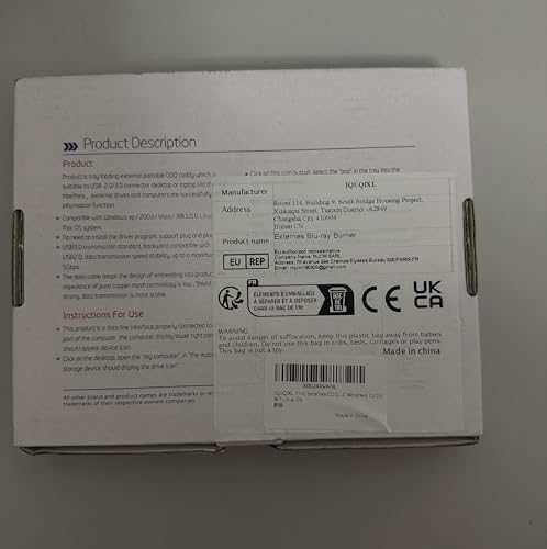 IQUQIXL 7 in1 External CD DVD Drive, 4 USB Ports and TF/SD Card Slots USB 3.0 Portable CD/DVD Disk Drive Player Burner Reader Writer for Laptop MacBook PC Windows 11/10/8/7 Linux OS - Image 8