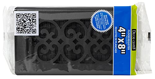 Decor Grates ST408 Scroll Design Floor Register, 4x8, Textured Black by Decor Grates - Image 6