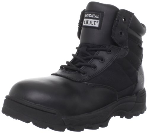 Original S.W.A.T. Men's Classic 6 Inch Waterproof Side-zip Safety Tactical Boot, Black, 9