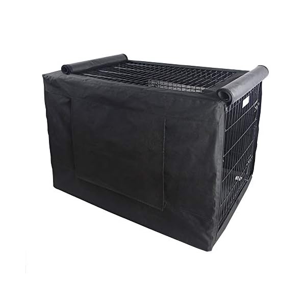 Petsfit Black Polyester Crate Cover Fits for 42 Inches Wire Crates, One Door Opening (Does not Open on All Sides), A Cover Only Petsfit Black Polyester Crate Cover Fits for 42 Inches Wire Crates, One Door Opening (Does not Open on All Sides), A Cover Only