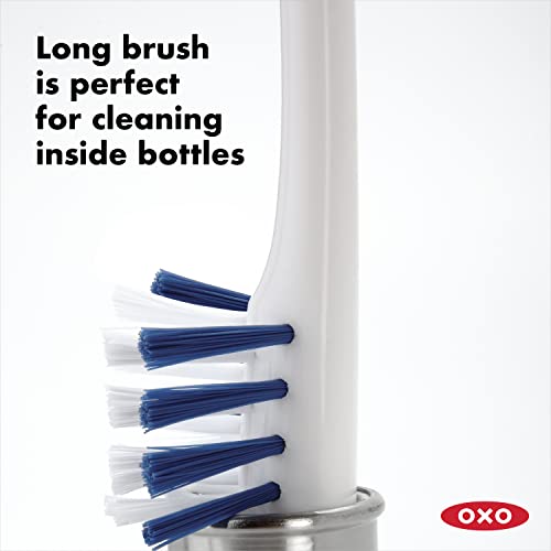 Image of OXO Good Grips Water Bottle Cleaning Set | Brushes for Bottles, Straws and Lids, Nylon Bristles, Storage Ring, Ideal for Cleaning Reusable Bottles