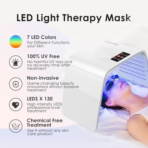 Weyais Red-Light-Therapy, Red Light Therapy For Face, 7 Colors Facial Led Light Therapy Face Mask,Spa Equipment For Skincare At Home thumb #2