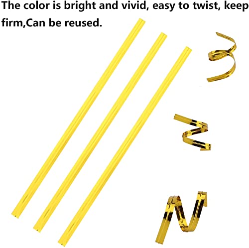 LUTER 750 Pcs 4 Inches Metallic Twist Ties Reusable Bag Ties Plastic Bread Twist Ties for Candy Bags Coffee Bags, Snacks - Image 3