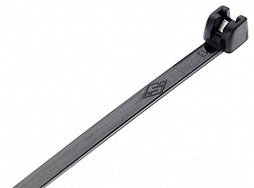 1000 Attaches de Câble Languette Métallique Noir 3,5x280 mm Métal Boutique Stable Résistant aux UV