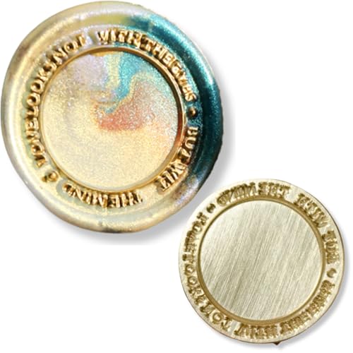 【英文フレーム 円形】シーリングスタンプ ヘッド シーリングワックス 封蝋 (サイズ:縦30mm 横30mm)ヘッドのみ