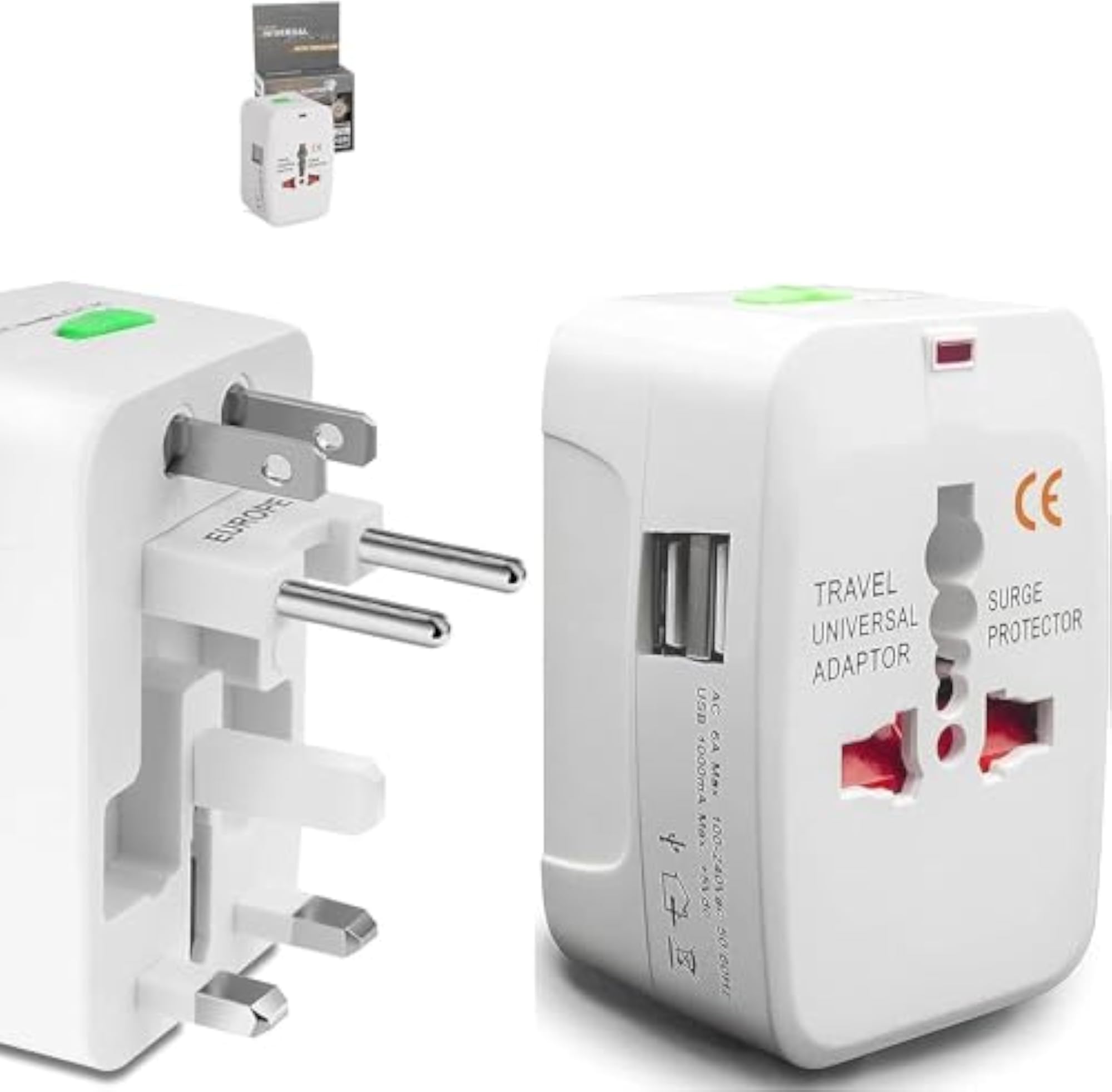 Universal Travel Adapter Supporting 224+ Countries