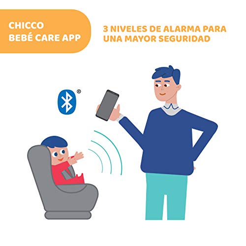 Miniatura 6 de Chicco Bebècare Easy-Tech Sistema Universal Antiabandono Para Silla De Coche Para Bebé, Con App Bluetooth, 3 Niveles De Alarma, Alarmas Inteligente - Blanco Azul