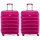 Flight Knight ABS 3 Tamanos Maleta Ligera Compatible con Vueiling, Air Europa Entre Muchas Otras! Maleta De Mano 55x35x20 cm Maletas De Viaje Grandes 4 Ruedas