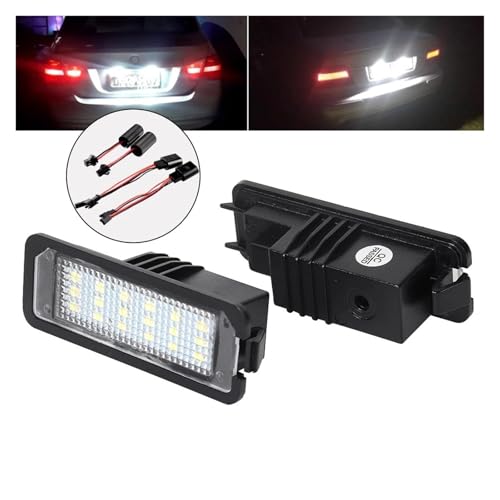 Luces de matrícula claras y estables para Skoda Superb Sedán con ajuste impermeable de 2 piezas 4