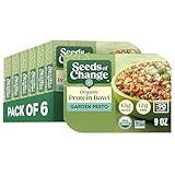 SEEDS OF CHANGE Organic High Protein Bowl Garden Pesto, Prepared Entrée, Microwave in 90 Seconds, 9 oz (Pack of 6)