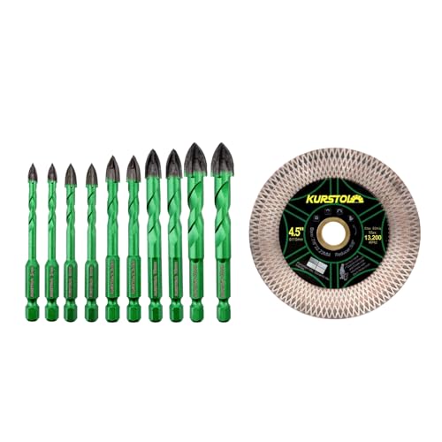 Set brocas diamante 10 piezas 3/16"-1/2" para concreto miniatura 1