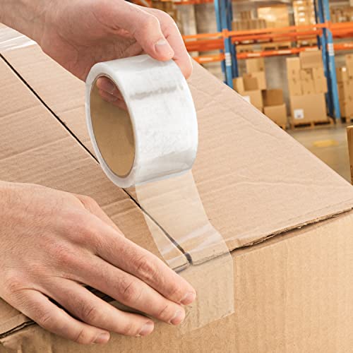 Tapewell Shipping Tape Rolls - Clear Packing Tape 1.88 Inch Wide - Box Tape For Moving - Packing Tape Refills For Dispenser - 3 Pack Clear Tape Rolls #TOP3