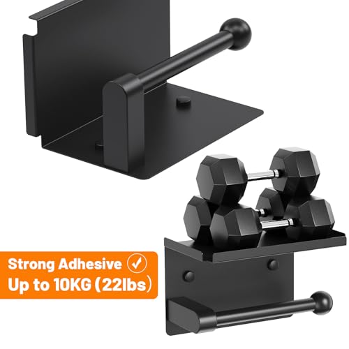 Toilet Paper Holder with Phone Storage Shelf, Matte Black — view 4