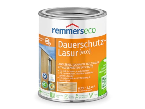 Remmers Lasure huile écologique Incolore, 0,75 litres, Lasure écologique aqueuse pour bois, protection longue durée pour intérieur et extérieur, durable, végane, sans danger pour les abeilles.