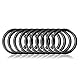 Ganzoo O-Ring Metall für Hunde-Leine, 25mm Innen-Durchmesser, 10 Stück, Stahlring, legierter Stahl, Nicht rostend, Rund-Ringe für Paracord 550 Halsband, Handtasche, Metallring, Basteln, Farbe Schwarz