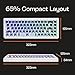 Higround Summit 2.0-65% Barebone Kit - White, Wired Mechanical Gaming Keyboard Frame, Full CNC Aluminum Case, South-Facing RGB Lightning, Gasket-Mounted Design, Triple Dampening, Hot Swappable