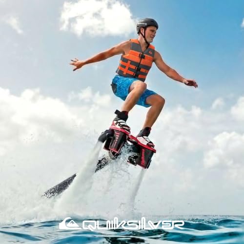 QUIKSILVER Youth Life Jacket for 55-88 lbs, USCG Approved Type III PFD, Lightweight Life Vest with Safety Strap, for Waterskiing Boating Kayaking Rafting Paddleboarding Swimming Watersports by Quiksilver - Used condition - Image 7