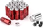 YeshineAuto M12x1.5 American Flag Lug Nuts 20pcs Steel Closed End Nuts for Rims Replacement for Chevy Impala Honda Accord CRV Civic Ford Focus Aftermarket Wheel(Red-S）