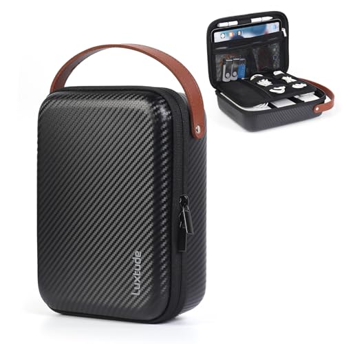 Luxtude Electronics Organizer Travel Case for Chargers and Cords, Hard Case for Electronics, Portable Tech Bag, Travel Essentials for Chargers/Mouse/USB Drives/SD Cards, Tech Gifts