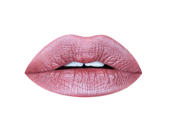 Aromi Metallic Liquid Lipstick | Dusty Rose Lip Color w/Shimmery Finish, Long-Lasting, Waterproof, Nude Berry, Vegan, Cruelty-Free (Pixie Dust) |